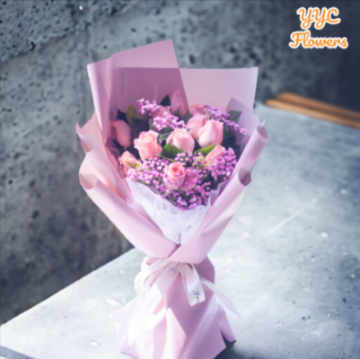 pink roses bouquet Corporate Gifting with Flower Power